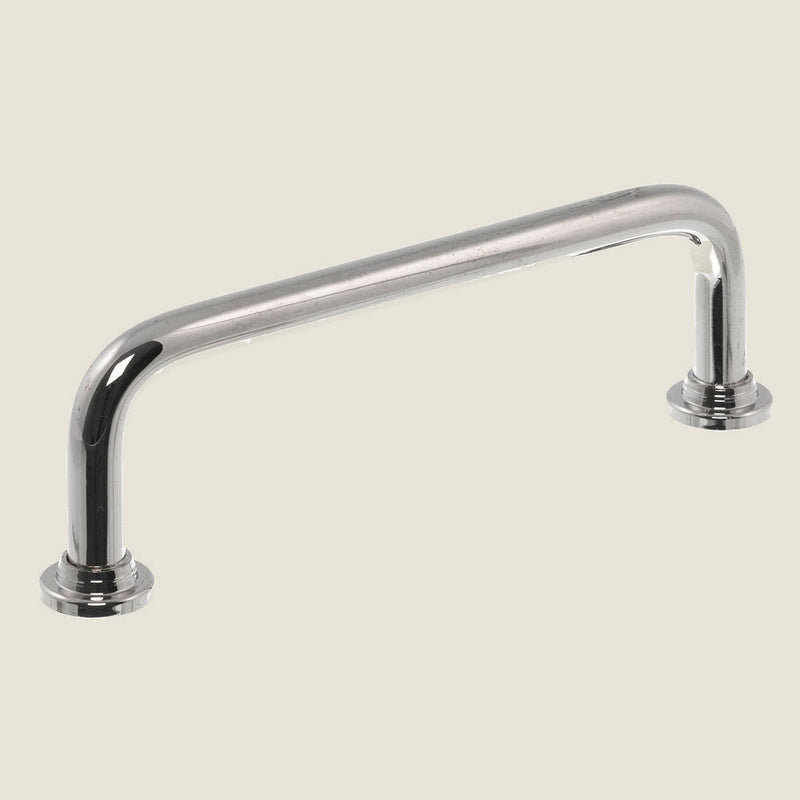 Kökshandtag i nickel med retrodesign i cc128